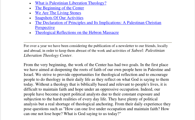 Issue 1, Spring 1994 Palestinian Liberation Theology