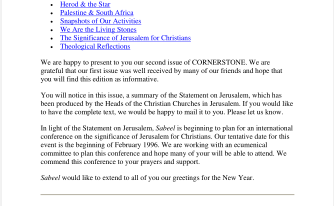 Issue 2, Winter 1994: Peace in Jerusalem and Around the World