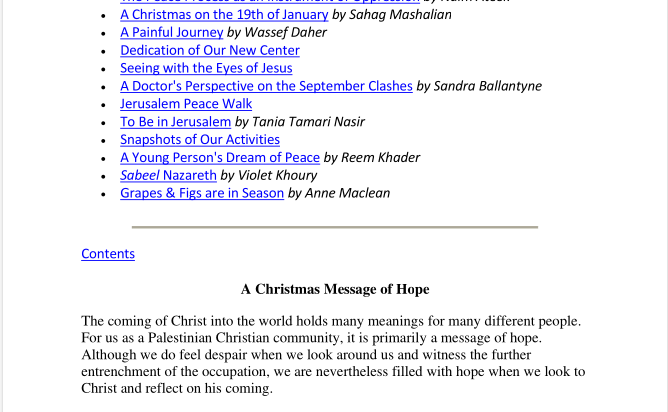 Issue 6, Christmas 1996, Message of Hope
