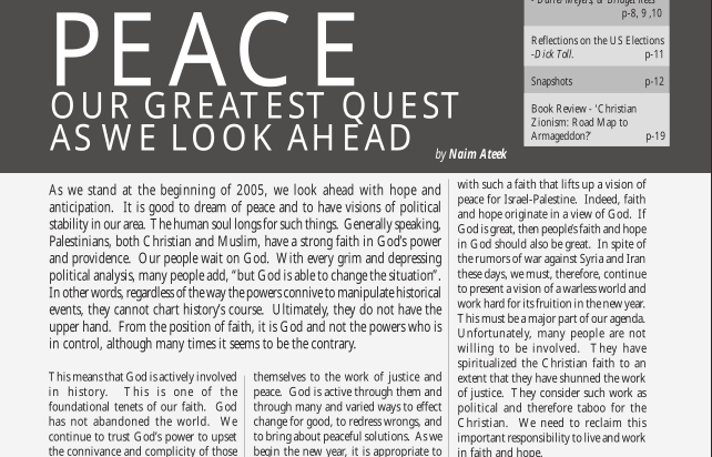 Issue 35, Winter 2004, Peace Our Greatest Quest as We Look Ahead