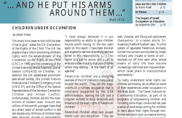 Issue 41, Summer 2006: “…And He Put His Arms Around Them…”