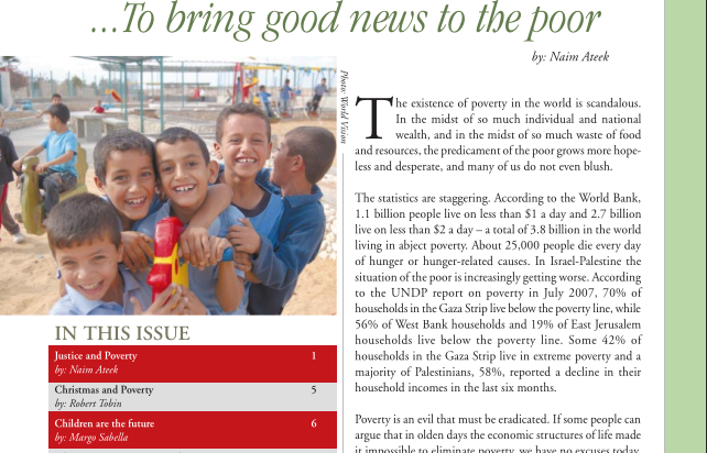 Issue 47, Winter 2007, To Bring Good News to the Poor…