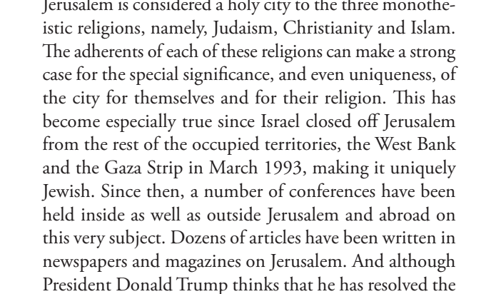 A Palestinian Theology of Jerusalem